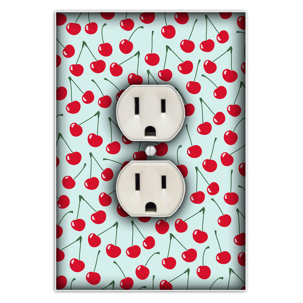 Funky Cherries Decorative Duplex Outlet Wall Plate Cover