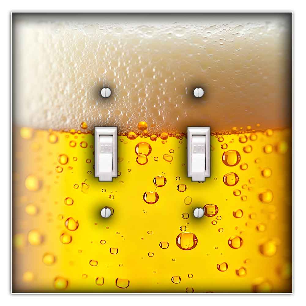 Beer Decorative Double Toggle Light Switch Cover
