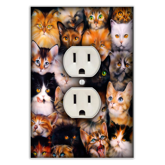 Cat Lover Decorative Duplex Outlet Wall Plate Cover