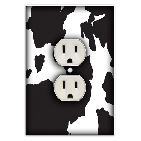 Cow Print Decorative Duplex Outlet Wall Plate Cover
