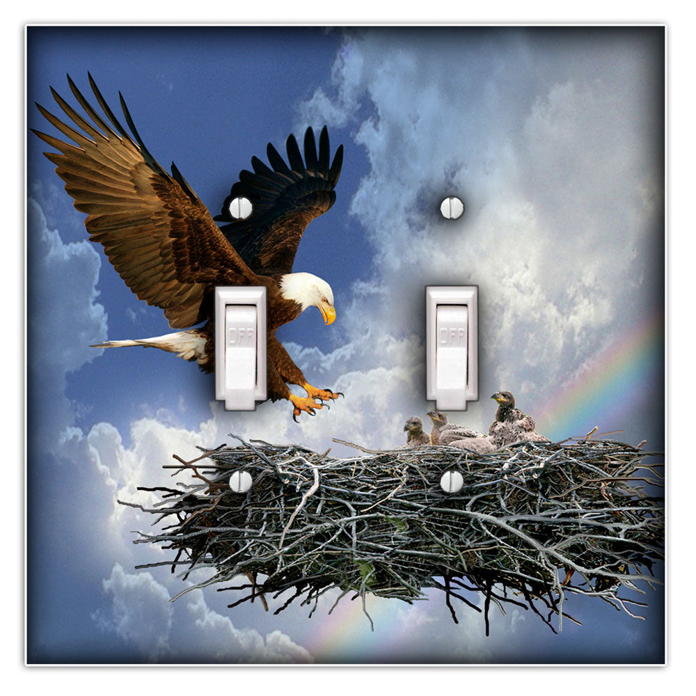 Eagle's Nest Decorative Double Toggle Light Switch Cover