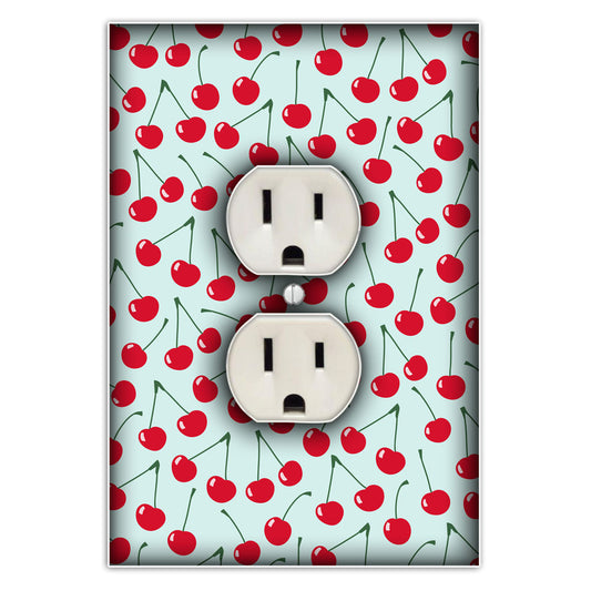 Funky Cherries Decorative Duplex Outlet Wall Plate Cover