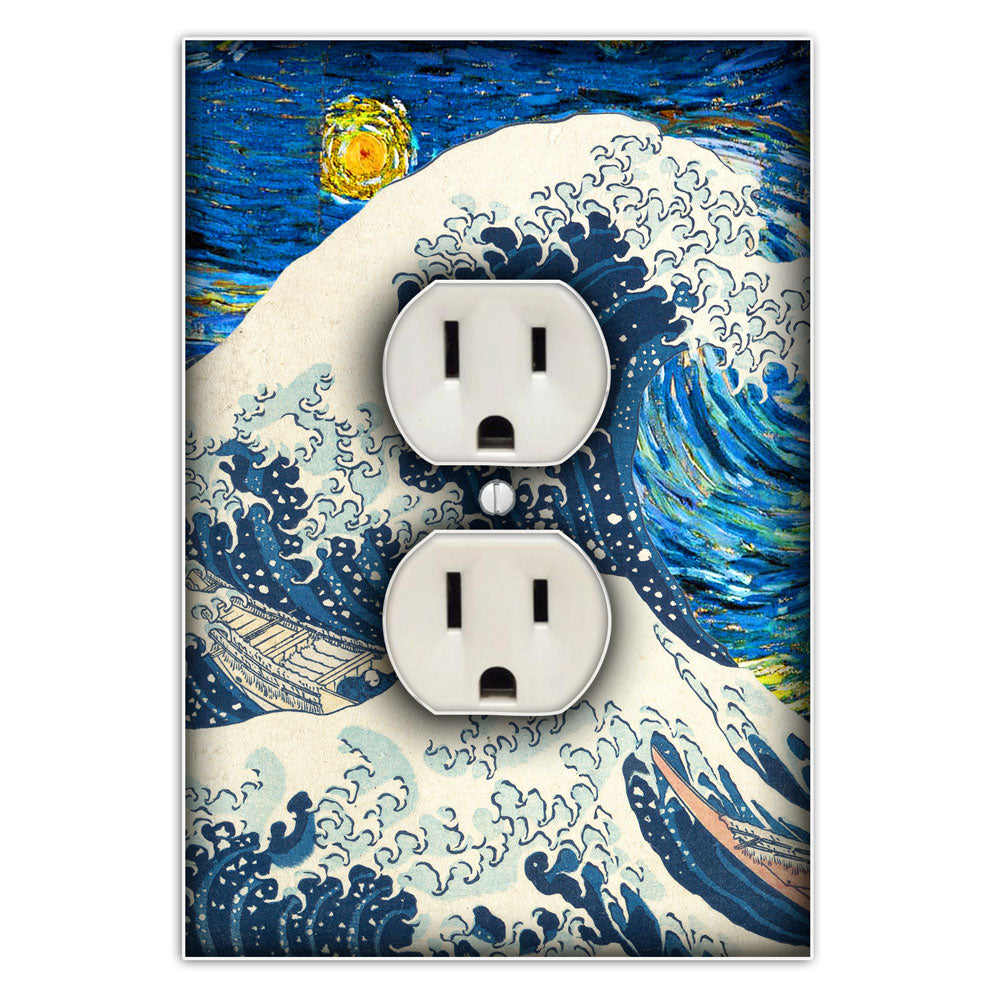 Great Wave of Kanagawa Decorative Duplex Outlet Wall Plate Cover