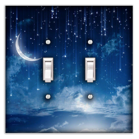 Wish Upon a Star Decorative Double Toggle Light Switch Cover